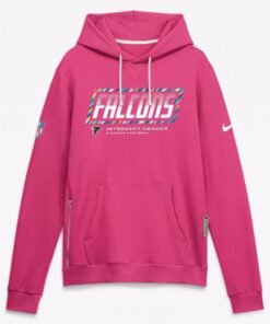 Atlanta Falcons Crucial Catch Hoodie 2026 2026 Atlanta Falcons Crucial Catch Sideline Pullover Hoodie Pink
