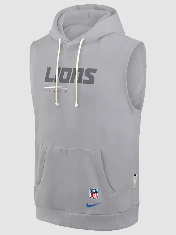2026 Detroit Lions Sleeveless Hoodie 2026 Detroit Lions Sleeveless Hoodie