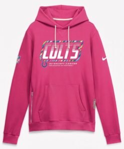 2026 Indianapolis Colts Crucial Catch Sideline Pullover Hoodie Pink