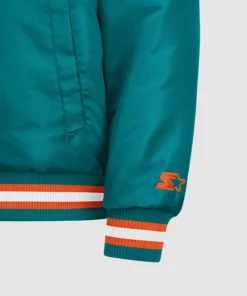 2026 Miami Dolphins Starter Courtside Varsity Jacket 2026 Miami Dolphins Starter Courtside Satin Jacket