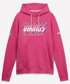 Minnesota Vikings Crucial Catch Hoodie 2026 2026 Minnesota Vikings Crucial Catch Sideline Pullover Hoodie Pink