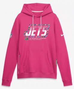 2026 New York Jets Crucial Catch Sideline Pullover Hoodie Pink