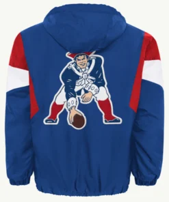 2026 Patriots Starter Throwback Half-Zip Jacket Back
