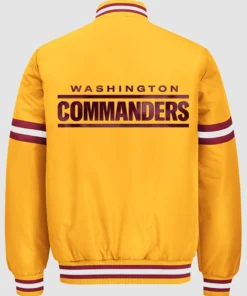 2026 Washington Commanders Starter Courtside Varsity Jacket 2026 Washington Commanders Starter Courtside Yellow Jacket