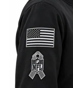San Francisco 49ers 2026 Salute to Service Bomber Jacket 49ers 2026 Salute to Service Black Bomber Jacket