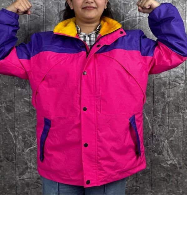 Womens Retro 90s Color Block Windbreaker Jacket 90s Color Block Jacket