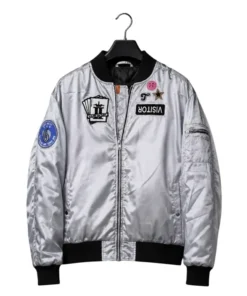 Ace Combat 8 Tasha Jacket AC 8 Wings of Theve Silver Satin Cosplay Jacket