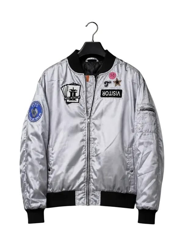 Ace Combat 8 Tasha Jacket AC 8 Wings of Theve Silver Satin Cosplay Jacket