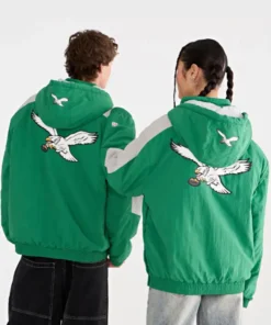 Aeropostale Philadelphia Eagles Hooded Sideline Jacket Aeropostale Philadelphia Eagles Hooded Sideline Jacket Back