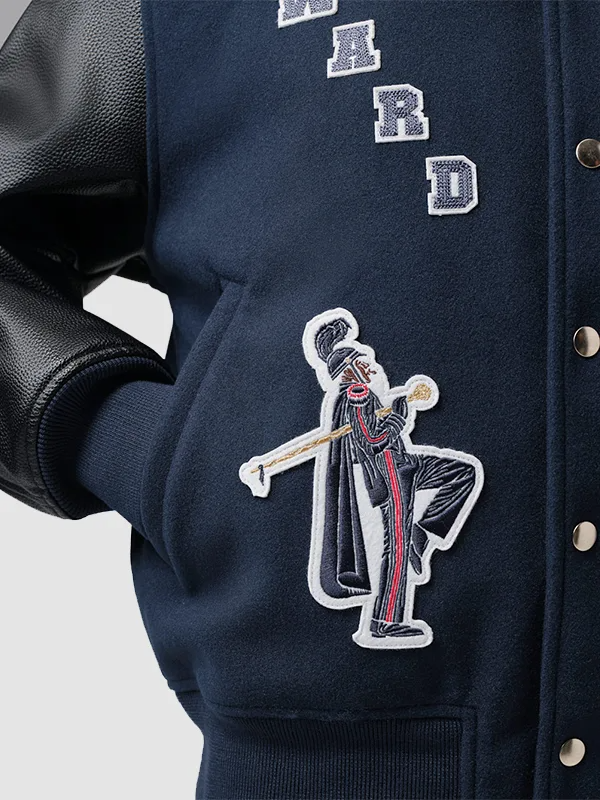 Jordan Flight x Howard University Varsity Jacket Air Jordan x Howard University Navy Blue Jacket Varsity