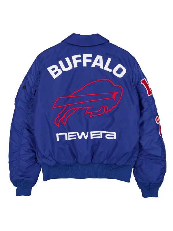 Buffalo Bills New Era x Alpha Industries Royal MA-1 Bomber Jacket Alpha Industries Buffalo Bills Royal Blue MA-1 Bomber Jacket