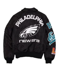 Eagles New Era x Alpha Industries MA-1 Bomber Jacket 2026 Alpha Industries Philadelphia Eagles Black MA-1 Bomber Jacket