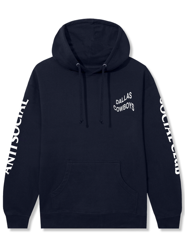 Dallas Cowboys AntiSocialSocialClub Hoodie 2026 ASSC x Cowboys Impact Blossom Hoodie Navy Blue