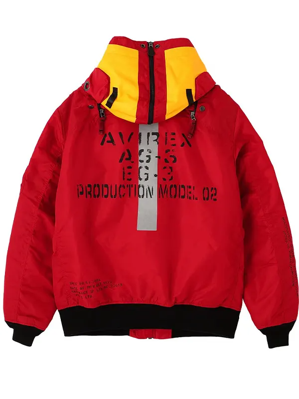 RADIO EVA x AVIREX MA-1 Jacket Avirex x Evangelion Bomber Jacket Red