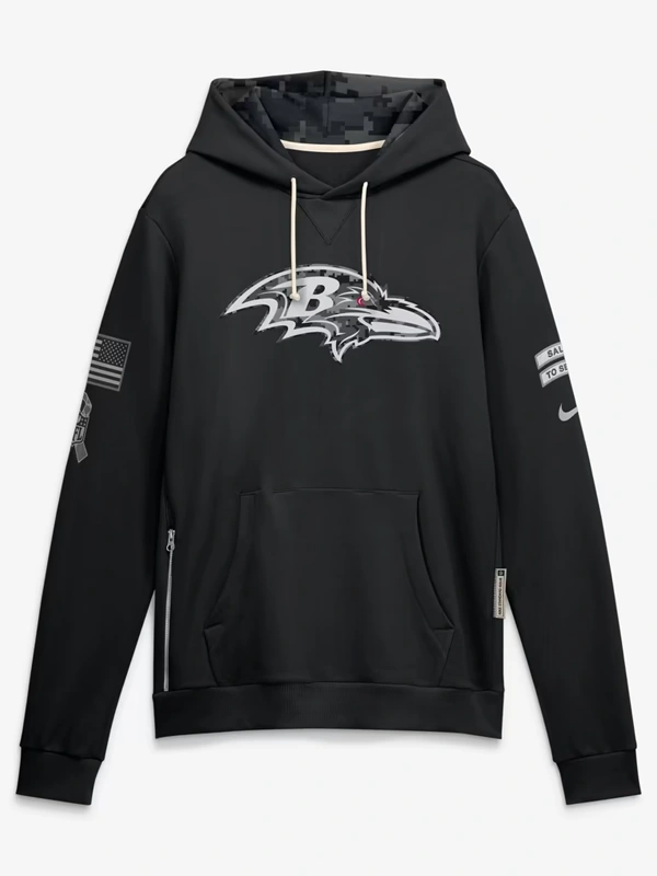 Baltimore Ravens 2026 Salute to Service Sideline Hoodie Baltimore Ravens 2026 Salute to Service Sideline Hoodie