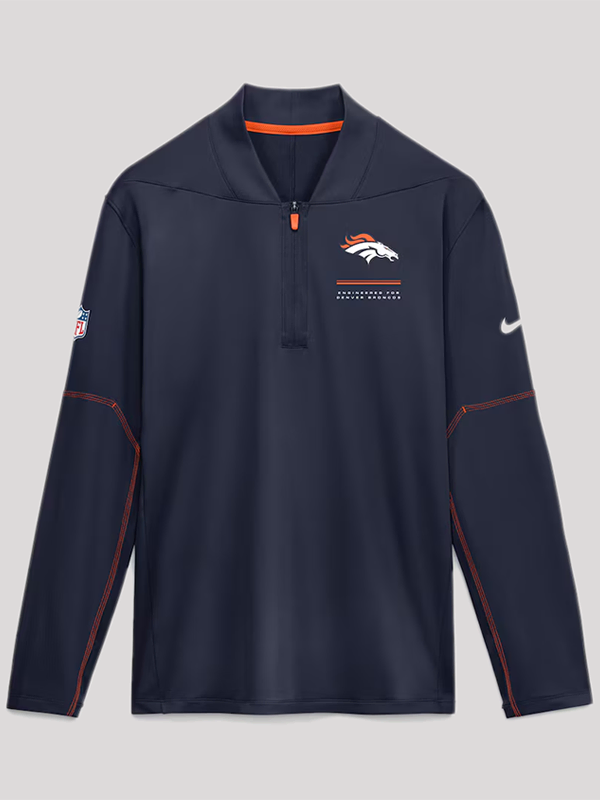 Sean Payton 2026 Denver Broncos Sideline Half-Zip Jacket Broncos Preseason 2026 Sean Payton Sideline Half-Zip Jacket