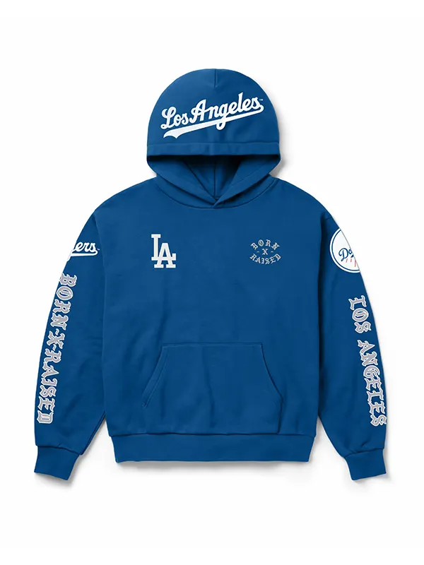 Born x Raised Dodgers Moneyball Hoodie BXR Dodgers Moneyball Blue Hoodie