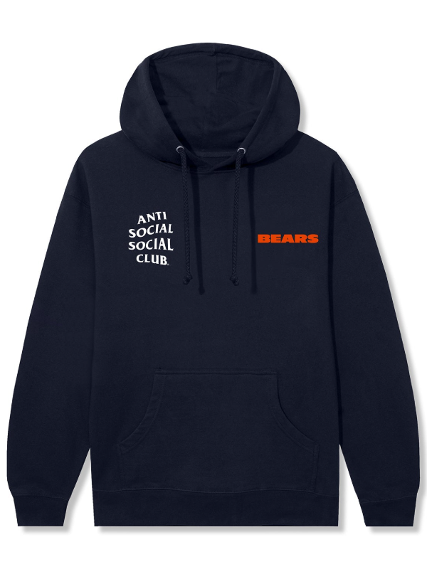 ASSC x Bears Snap Hoodie Chicago Bears AntiSocialSocialClub x NFL Unisex Snap Hoodie