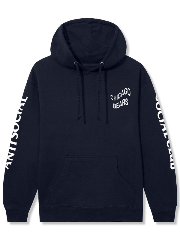 Chicago Bears AntiSocialSocialClub Hoodie 2026 Chicago Bears Impact Blossom Hoodie Navy Blue