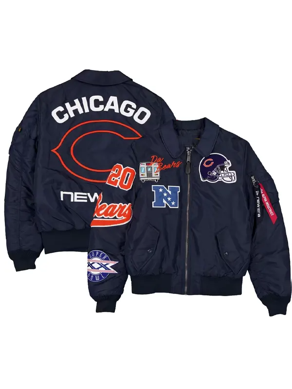 Chicago Bears New Era x Alpha Industries MA-1 Bomber Jacket Chicago Bears New Era x Alpha Industries MA-1 Bomber Jacket