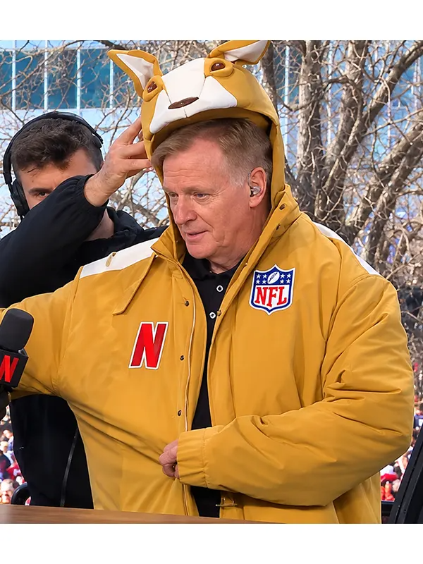 Roger Goodell N-F-L Kangaroo Jacket Commissioner Roger Goodell N-F-L Kangaroo Jacket Yellow
