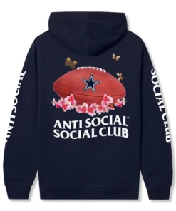 Dallas Cowboys AntiSocialSocialClub Hoodie 2026 Dallas Cowboys Impact Blossom Hoodie Navy Blue