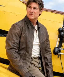 Digger 2026 Tom Cruise Distressed Leather Jacket