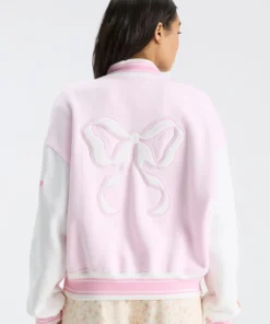 LoveShackFancy Miami Varsity Jacket Fanatics x LoveShackFancy Miami Varsity Jacket