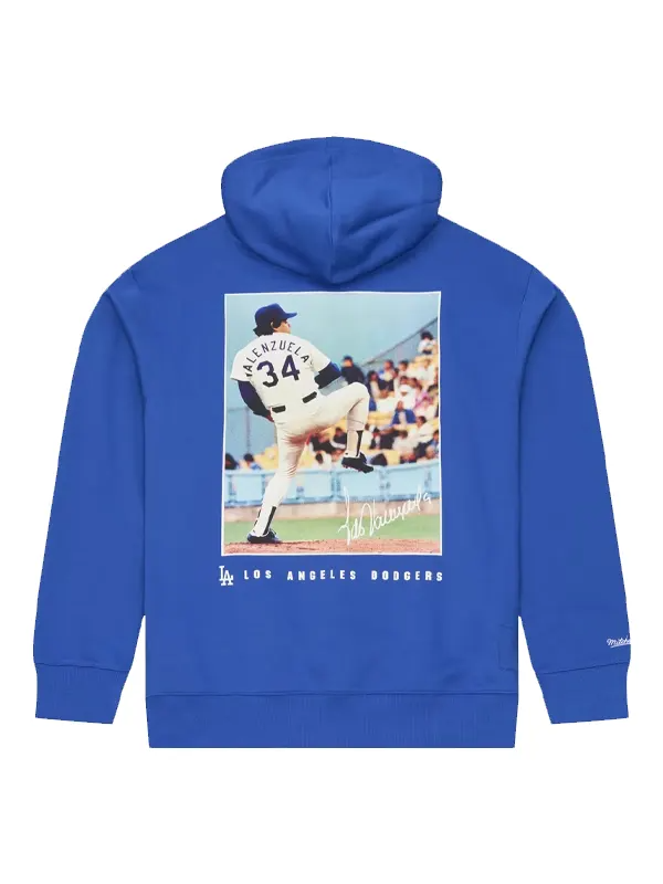 Fernando Valenzuela Los Angeles Dodgers Player Fleece Hoodie Fernando Valenzuela Los Angeles Dodgers Player Fleece Hoodie Blue