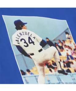 Fernando Valenzuela Los Angeles Dodgers Player Fleece Hoodie Fernando Valenzuela M&N Dodgers Player Fleece Hoodie