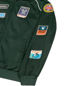 Eagles New Era x Alpha Industries MA-1 Bomber Jacket 2026 Formula 1 x Disney Green Jacket 2026 Close Up