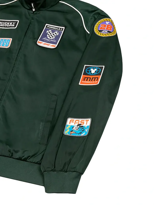 Eagles New Era x Alpha Industries MA-1 Bomber Jacket 2026 Formula 1 x Disney Green Jacket 2026 Close Up