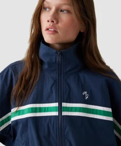 Malbon Poplin Windbreaker Jacket Gap × Malbon Poplin Windbreaker Jacket Navy Blue