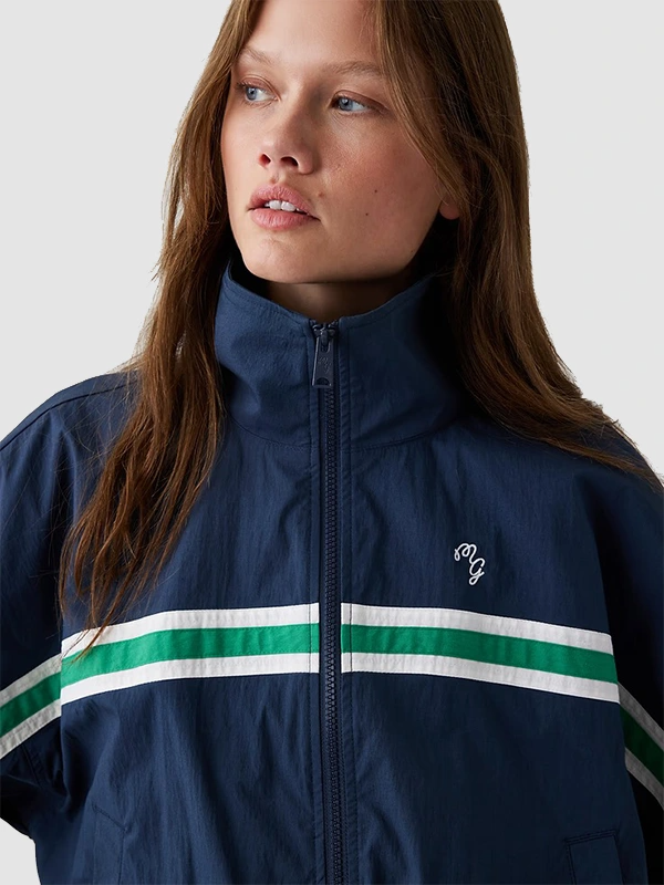 Malbon Poplin Windbreaker Jacket Gap × Malbon Poplin Windbreaker Jacket Navy Blue