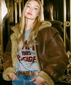 Gigi Hadid Tommy Hilfiger Aviator Jacket