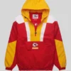 Kansas City Chiefs Windbreaker Star Full-Zip Jacket HOMAGE X Starter Chiefs Half Zip Pullover Jacket