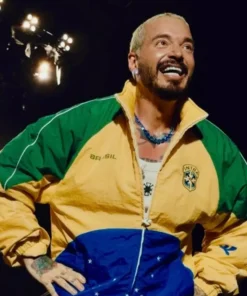 J Balvin Rock Show In Rio Windbreaker Jacket J Balvin Intra Brazil Windbreaker Jacket