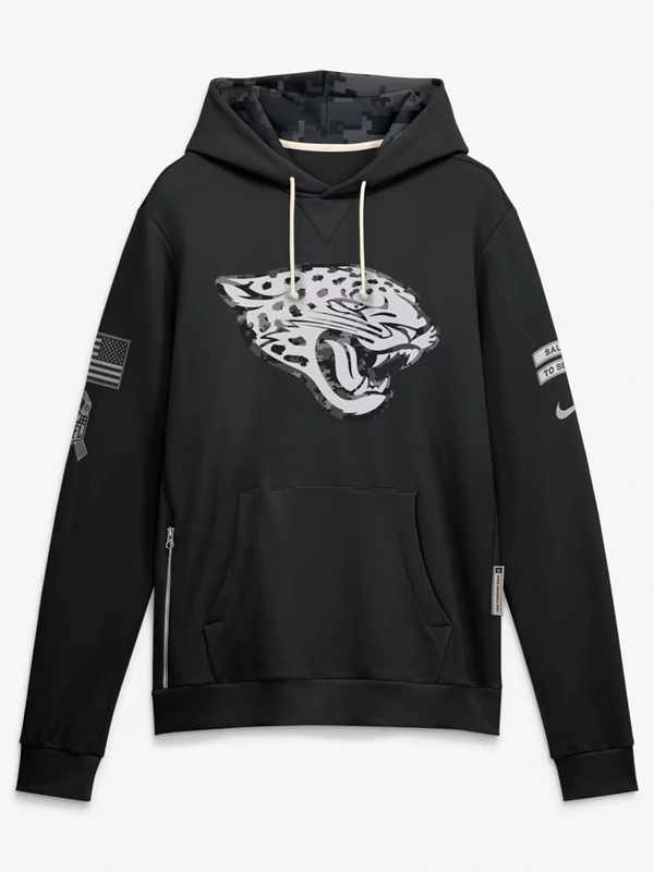 Jacksonville Jaguars 2026 Salute to Service Sideline Hoodie Jacksonville Jaguars 2026 Salute to Service Sideline Hoodie