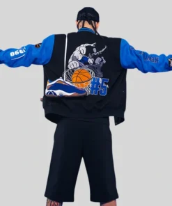 Jose Alvarado SLAM Kicks 29 Varsity Jacket Jose Alvarado SLAM Kicks 29 Blue and Black Jacket