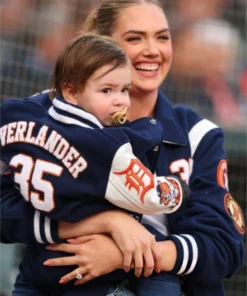 Kate Upton Detroit Tigers Jacket Justin Verlander Detroit Tigers Varsity Jacket
