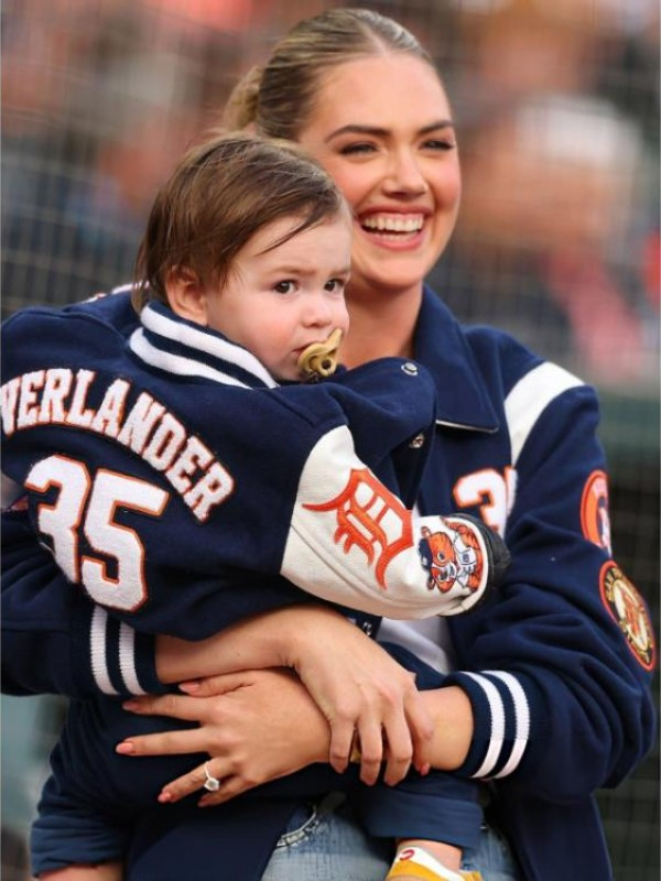 Kate Upton Detroit Tigers Jacket Justin Verlander Detroit Tigers Varsity Jacket