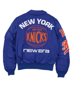 Knicks New Era x Alpha Industries MA-1 Blue Jacket