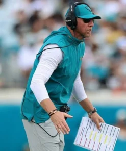 Liam Coen 2026 Jacksonville Jaguars Vest Liam Coen 2026 Jacksonville Jaguars Vest Teal