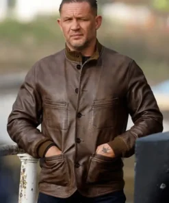 Mobland S02 Tom Hardy Brown Leather Jacket