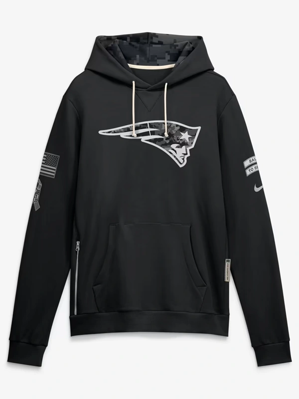 New England Patriots 2026 Salute to Service Sideline Hoodie New England Patriots 2026 Salute to Service Sideline Hoodie