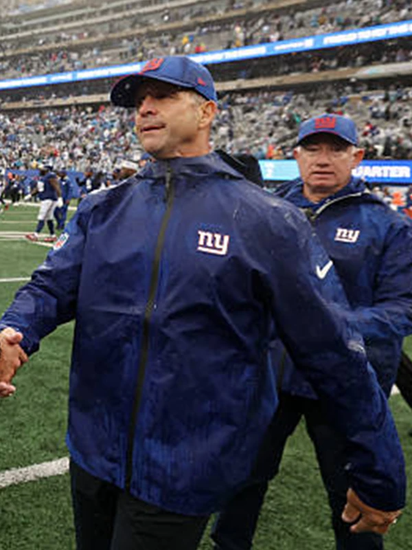 John Harbaugh 2026 New York Giants Jacket New York Giants 2026 John Harbaugh Blue Jacket