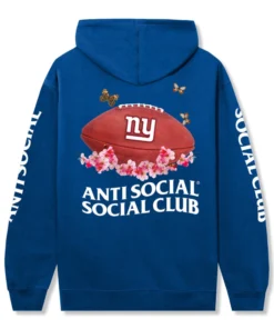 New York Giants AntiSocialSocialClub Hoodie 2026 New York Giants Impact Blossom Hoodie Blue