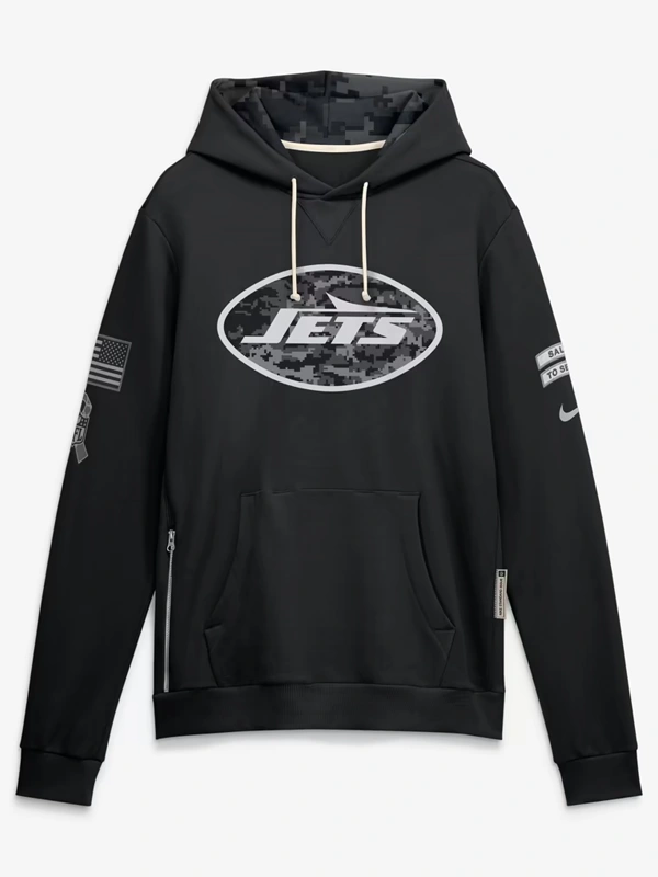 New York Jets 2026 Salute to Service Sideline Hoodie New York Jets 2026 Salute to Service Sideline Hoodie