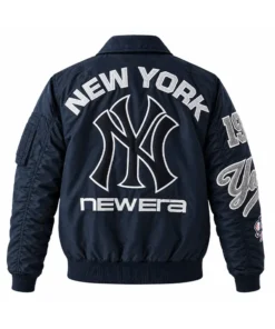 New York Yankees New Era x Alpha Industries MA-1 Full-Zip Bomber Jacket New York Yankees New Era x Alpha Industries MA-1 Full-Zip Navy Blue Jacket