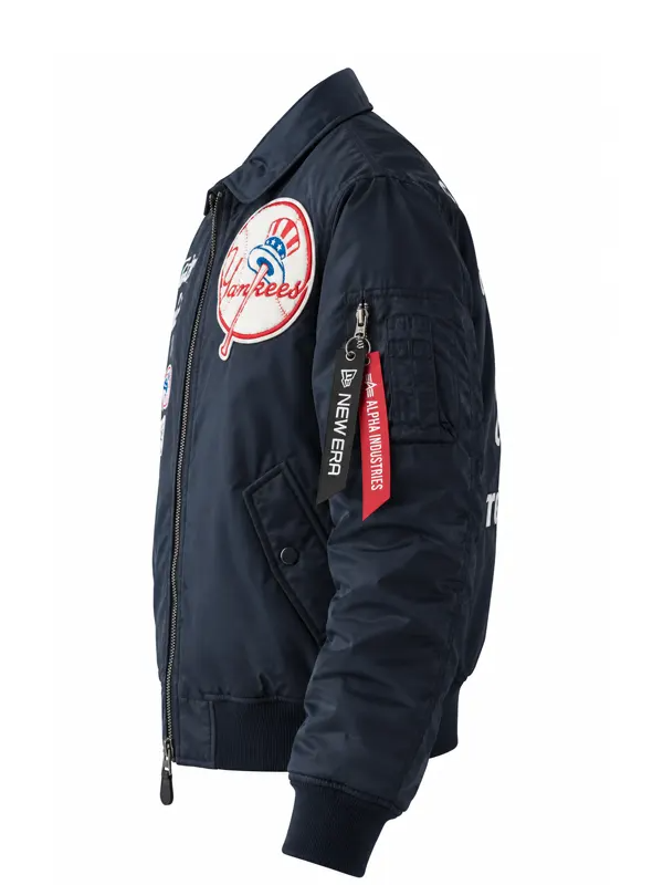 New York Yankees New Era x Alpha Industries MA-1 Full-Zip Bomber Jacket New York Yankees New Era x Alpha Industries MA-1 Navy Blue Bomber Jacket
